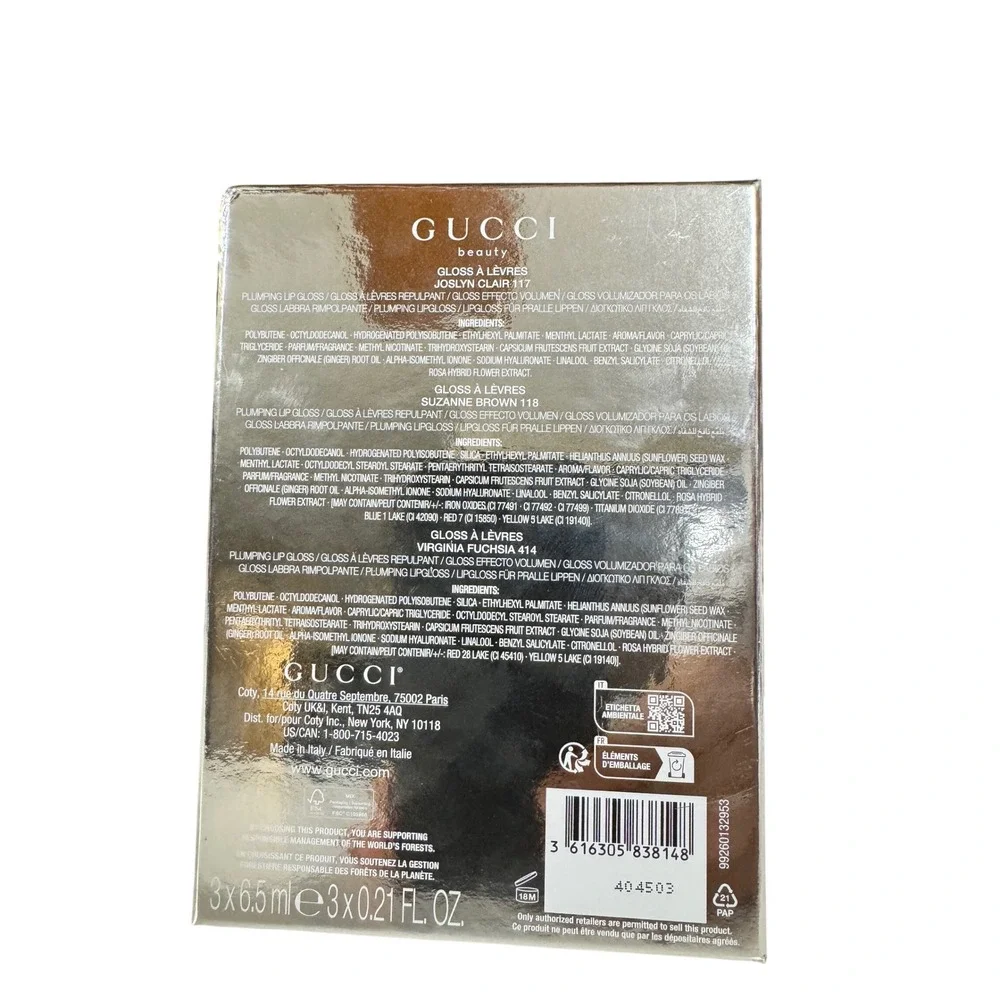 GUCCI Beauty Gloss a Levres Plumping Lip Gloss Trio‎ Set